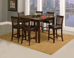 Capitola Faux Marble Large Pub Table by Alpine Furniture | 554-L