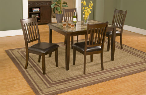 Capitola Faux Marble 5 Piece Dinette Set by Alpine Furniture | 553
