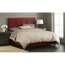 Skyline Furniture Double Button Tufted Bed in Red Size: Queen