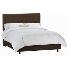 68Tufted Border Bed in Velvet Chocolate by Skyline Furniture | 64XBED (Velvet Chocolate)