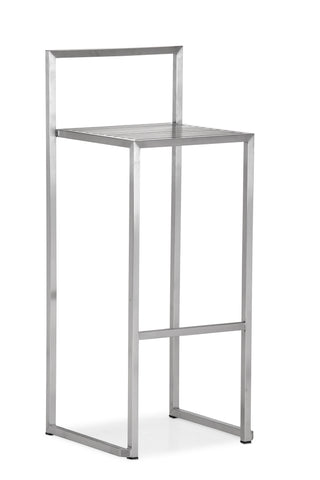 Dalton Bar Chair Stainless Steel by Zuo Modern | 701146