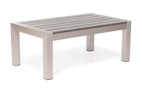 Cosmopolitan Coffee Table Brushed Aluminum by Zuo Modern | 701860