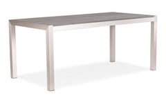 Metropolitan Dining Table Brushed Aluminum by Zuo Modern | 701861