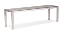 Metropolitan Bench Brushed Aluminum by Zuo Modern | 701862