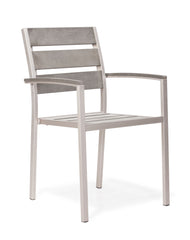 Metropolitan Slated Armchair Brushed Aluminum by Zuo Modern | 701864