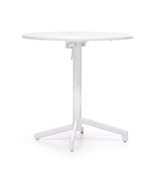 Big Wave Folding Round Table White by Zuo Modern | 703045