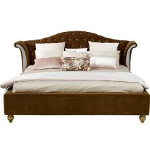 VIG Furniture Art Deco Fabric Tufted Bed