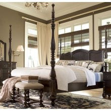 Paula Deen King Size Savannah Poster Bed - Tobacco Finish