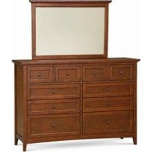 Mastercraft Simply Shaker 10 Drawer Dresser in Cherry Finish