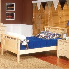 Bolton Furniture Bennington Twin Bed in Natural and Rosewood Finish