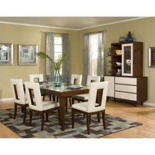 Najarian Furniture Enzo 5 Piece Dining Table Set in Cherry/White