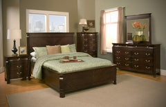 Windsor Queen Panel Bed in Cherry by Alpine Furniture | 9000-Q