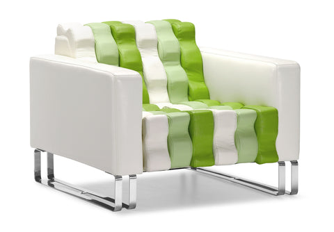 Ripple Chair White and Green by Zuo Modern | 900266