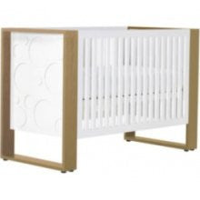 Nursery Works Aerial Crib in Circles with Light Ash Rails