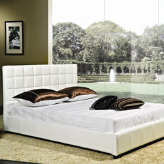 Grace Bi-Cast Leather Bed in White by Abbyson Living | LI-HC004-FU / LI-HC004-QU