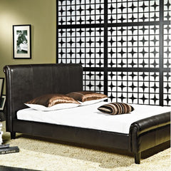 Mia Bi-Cast Leather Bed by Abbyson Living | LI-H025-KI / LI-H025-QU
