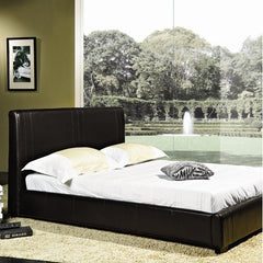 Rene Bi-Cast Leather Bed in Dark Brown by Abbyson Living | LI-HC001FU-BRN / LI-HC001QU-BRN