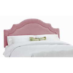 Arc Notched Border Headboard in Shantung Woodrose by Skyline Furniture | 770XX (Shantung Woodrose)