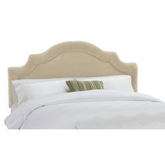 Arc Notched Border Headboard in Velvet Buckwheat by Skyline Furniture | 770XX (Velvet Buckwheat)
