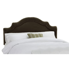 Arc Notched Border Headboard in Velvet Chocolate by Skyline Furniture | 770XX (Velvet Chocolate)