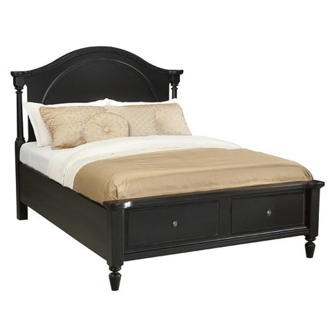 Arch Storage Panel Bed in Midnight Black by Howard Miller | 941112MN / 941113MN
