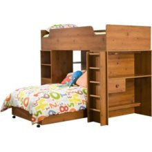 South Shore Logik 4-Piece Contemporary Bunk Bed - Sunny Pine