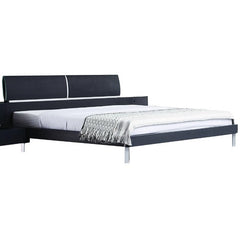Glamour Bed in Black Ash by Bellini Modern Living | GLAMOUR KING BED BLK / GLAMOUR QUEEN BED BLK Set
