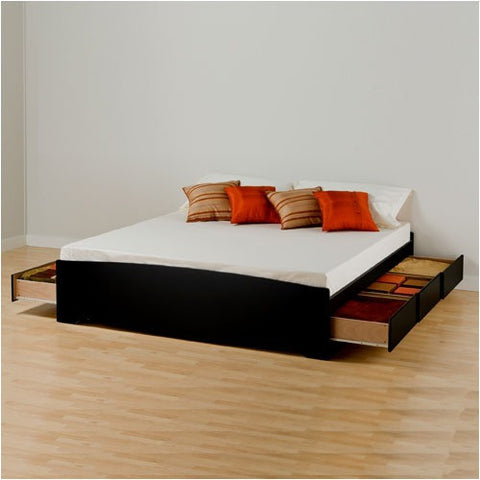 Black Sonoma King Platform Storage Bed by Prepac | BBK-8400