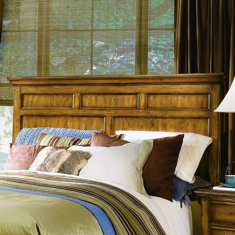 Blue Ridge Retreat Panel Headboard In Distressed Chestnut Oak by Southern Living | 26744 / 26754
