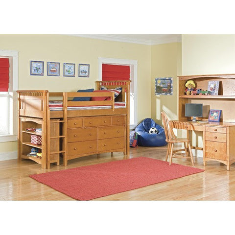 Bennington Low Loft Bed in Honey with Essex Accessories by Bolton Furniture | 9851Y00LS6615 / 9851Y00LS6620 Set