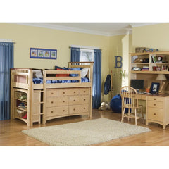 Bennington Low Loft Bed in Natural/Rosewood with Essex Accessories by Bolton Furniture | 9851200MRLS6615 / 9851200MRLS6620 Set