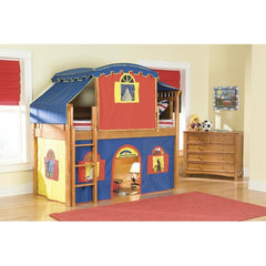 Bennington Low Loft Tent Bed in Honey with Top Tent by Bolton Furniture | 9851Y00LT3BY / 9851Y00LT4BY Set