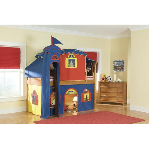 Bennington Low Loft Tent Bed in Honey with Tower by Bolton Furniture | 9851Y00LT5BY / 9851Y00LT6BY Set