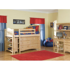 Cottage Low Loft Bed in Natural with Wakefield Accessories by Bolton Furniture | 9811200LS8015 / 9811200LS8020 Set