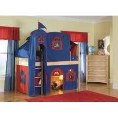 Cottage Low Loft Tent Bed in Natural with Tower by Bolton Furniture | 9811200LT5BR / 9811200LT6BR Set