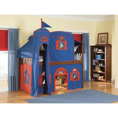 Mission Low Loft Tent Bed in Cherry with Tower by Bolton Furniture | 9921600LT5BR / 9921600LT6BR Set