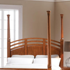 Modern Country Classic High-Low Poster Headboard in Cherry Stain by Broyhill | 4785-260 / 4785-262