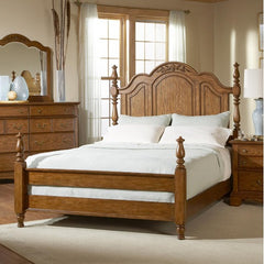 Oakridge Poster Bed in Honey Oak by Broyhill | 4296-260 / 4296-262 Set