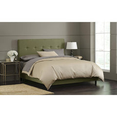 Button Tufted Bed in Sage by Skyline Furniture | 68XBED (Sage)