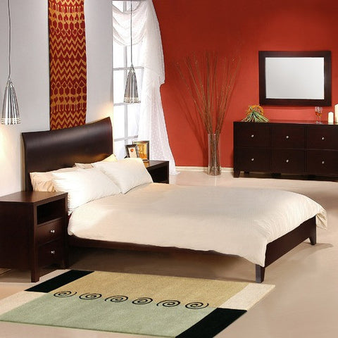 Canova Platform Bed in Cappuccino by LifeStyle Solutions | CNV-CP-SET
