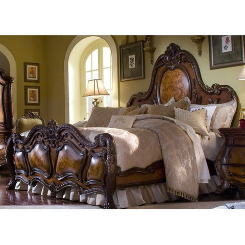 Chateau Beauvais Panel Bed in Noble Bark by AICO | 7502 / 7501 / 7503