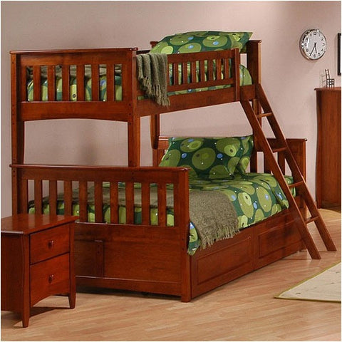 Ginger Twin Over Full Bunk Bed in Cherry by Night & Day | PBTF2-GIN-CH Set