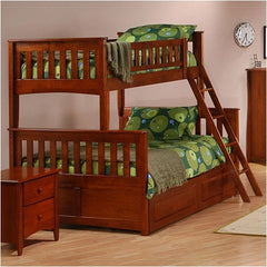 Ginger Twin Over Full Bunk Bed in Cherry by Night & Day | PBTF2-GIN-CH Set