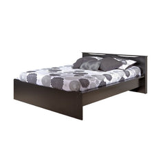 Coal Harbor Platform Bed with Headboard in Deep Black by Prepac | BPD-0261-2K / BPQ-0262-2K