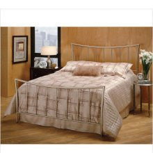 Hillsdale Furniture 1561BKR Eva Nickel King Complete Bed