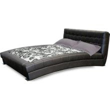 Diamond Sofa Belaire Collection Black Leather Queen Bed