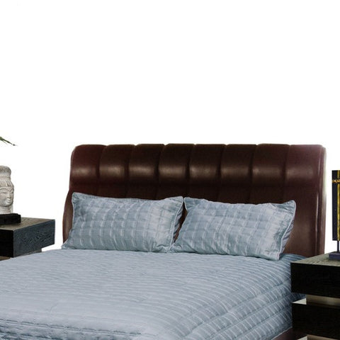 Uptown Bonded Leather Tufted Headboard in Mocca by Diamond Sofa | uoptownhdbdm