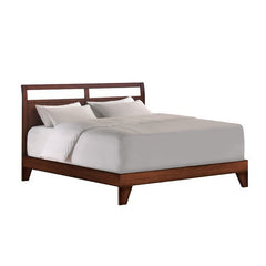 Dominique Low Profile Bed in Dark Walnut by LifeStyle Solutions | DMQ-DW-SET