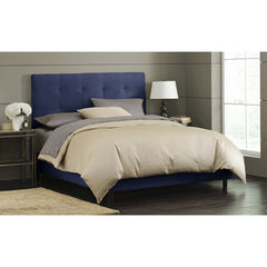 Double Button Tufted Bed in Lazuli by Skyline Furniture | 79XBED (Lazuli)