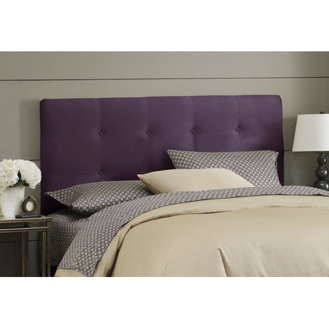 Double Button Tufted Headboard in Purple by Skyline Furniture | 790 (Purple)